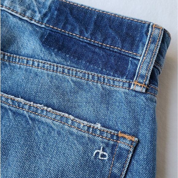 Rag & Bone Rosa Mid-Rise Ankle Boyfriend Clean Mick Blue Jeans Size 24 EUC - Picture 13 of 16